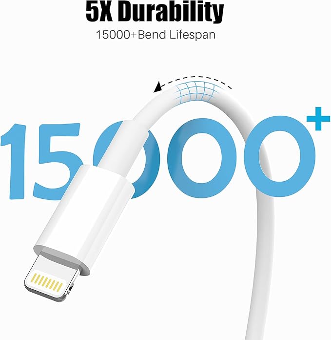 10 ft long MFI apple certified iphone charger cable 3 pack, Long Fast iPhone Charging Cables Cord for iPhone 14/13 Pro Max/12/11/XR/Xs/X/8/7/6/iPad Pro/Air/Mini-10
