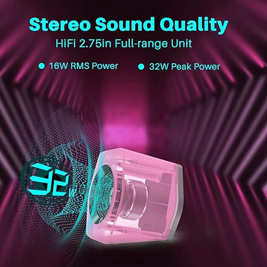 Professional acoustic-team tuning, EQ adjustment with Game, Desktop PC Laptop Mac Computer Woofer Speakers Bluetooth USB 3.5mm AUX Inputs RGB Lights Multimedia Speakers