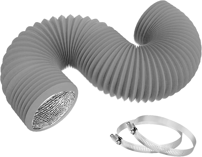 The hose has a shrinkage,choose 1.5 feet longer than the actua lenarn used, 4 Inch 8FT Dryer Vent Hose