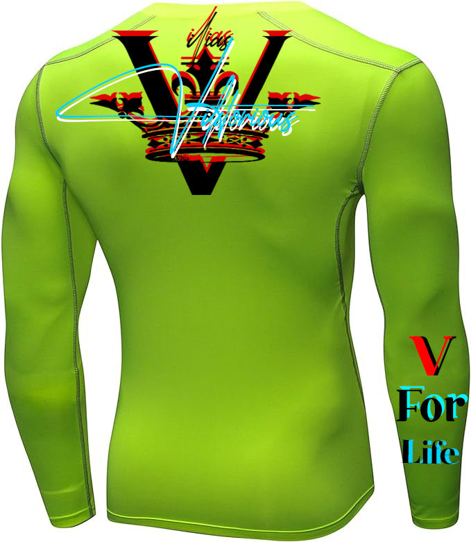 V - Cool Dry Workout Running Gym T-Shirts Top Sport Base Layer Undershirt Lightweight