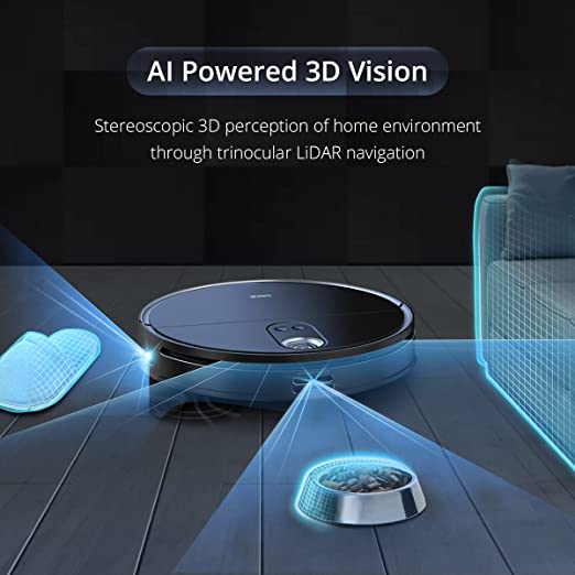 Vacuum and Mop Combo, 3300Pa Powerful Suction Ultra Slim Robot with Precise Lidar Navigation and Obstacle Avoidance