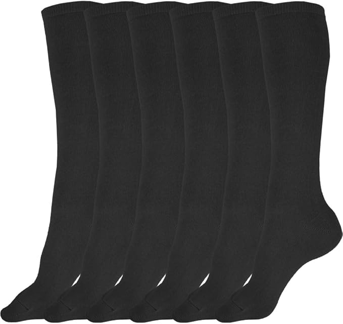 Engineered with breathable, moisture-wicking fabric, Boys, Girls and Adult Solid Knee High Uniform Socks for School, Soccer, Football