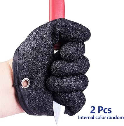 fishing gloves, with good toughness and abrasion resistance,Fisherman Professional Catch Fish Gloves Cut&Puncture Resistant with Magnetic Hooks