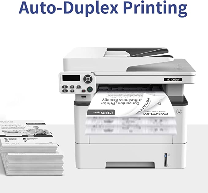 Pantum M7107DW Multifunction Laser Printer Scanner Copier 3 in 1, Wireless Monochrome Printer Black and White