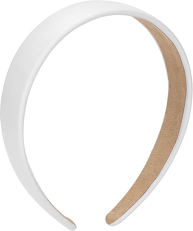 Stylish hair bands also great for any time you need to keep hairs out of your face such as while applying make-up, cooking, gardening etc,  Inch PU Leather Headband, Wide Padded Hairband Fashion Hair