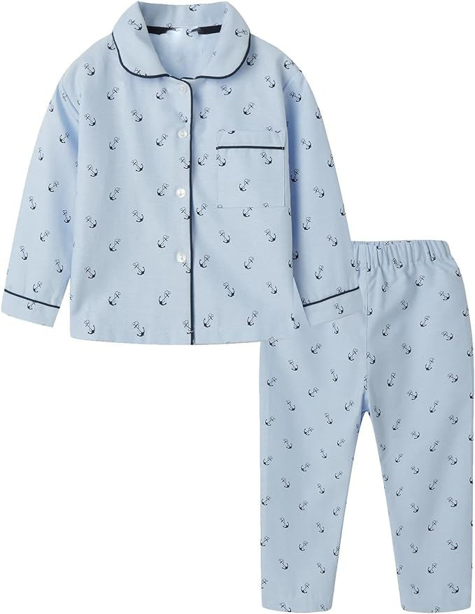 , you can expect durability and long-lasting quality. The soft and breathable fabric ensures a comfortable fit throughout the night, Boutique Girls Boys Pajamas Set Collared Long Sleeve Sleepwear