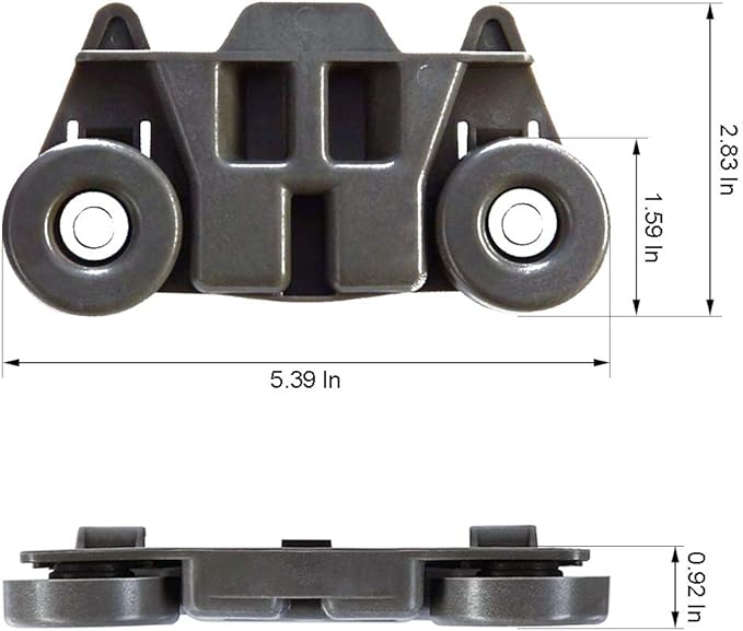 height 2.83 inches, w/1.59 inch in diameter, You just need only 2 minutes to replace the wheels.  4 Packs