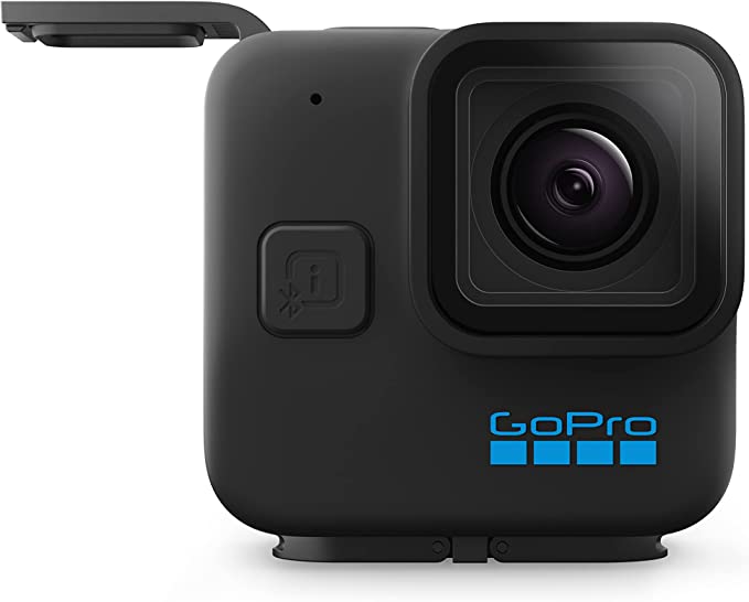 GoPro HERO11 Black Mini - Compact Waterproof Action Camera with 5.3K60 Ultra HD Video, 24.7MP Frame Grabs, 1/1.9'' Image Sensor, Live Streaming, Stabilization (CHDHF-111-RW)