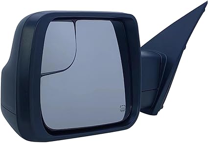 Power and Heated and Blind Spot Glass ,Temperature Sensor ,Textured Back Cover,Manual Folding Left Side Door Mirror Power and Heated with Blind Spot Glass Textured Back Cover for RAM 1500