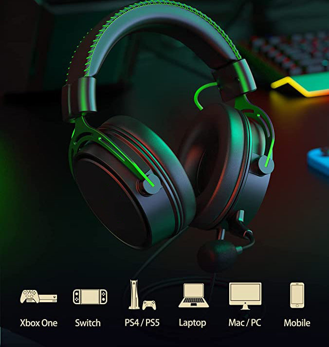 Surround Sound Wired Gamer Headsets for Computer  PS4 PC Xbox 1 PS5