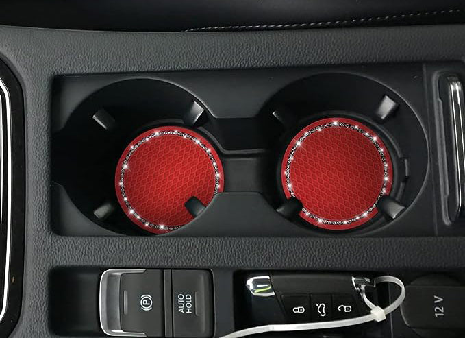 2 Pieces Crystal Rhinestone pattern serve as an eye bling in your car in addition to its functionality. It is a perfect car decoration, also a surprising gift to your family, friends and colleagues.