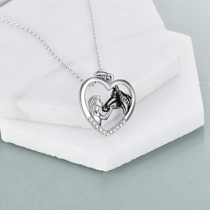 perfect for any gift giving occasion, great Christmas Etc, Sterling Silver Girls with Horse Gift for Women and Girls