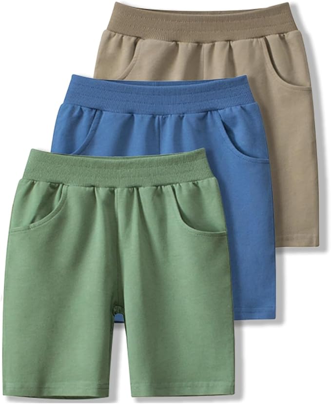 With an adjustable drawstring design, these baby boy shorts can be tightened or loosened to fit your child's comfort needs, ensuring the perfect fit whether they're running around the playground, Kids Shorts, Boys Athletic Shorts with Pockets