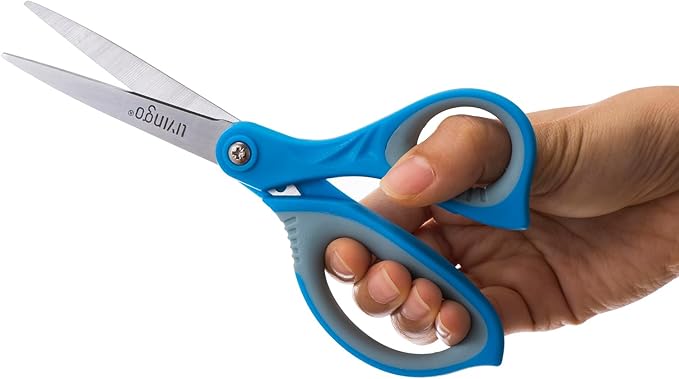 3 Pack, 7 inch scissors perfect for middle high school students and teachers cutting wrapping paper, Sharp Pointed Tip All Purpose Scissors Students Teachers Crafts Middle High School College Office Home,