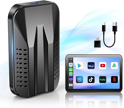 Wireless Adapter for Factory Wired CarPlay Cars,  CarPlay Ai Box, 5GHz WiFi, TF Card, Mirroring, for iPhone/Android, Wireless CarPlay Adapter