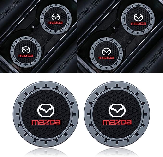 Car Cup Holder Coasters with Logo Car Interior,  coasters can protect the original cup holder slots of the car from dust, drinks or water, and keep the place clean and sticky-free