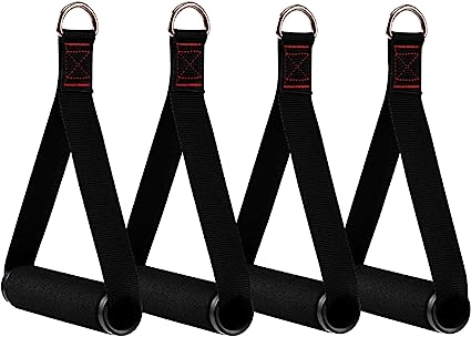 Handles Grips Fitness Strap Stirrup Handle Cable Attachment Silicon Grip