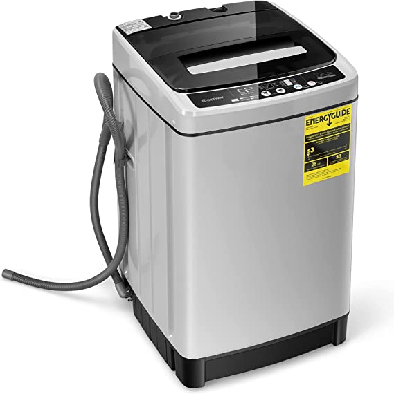 Washing Machine, 11Lbs Capacity Full-automatic Washer with 8 Wash Programs,