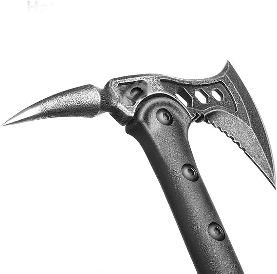 steel chopping axe comes with a lightweight durable nylon sheath to protect the axe blade, Throwing Tactical Tomahawk with Spike