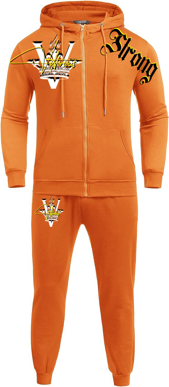 Pullover Hoodie Tops and Pants Set Casual Sports Tracksuit with Pocket