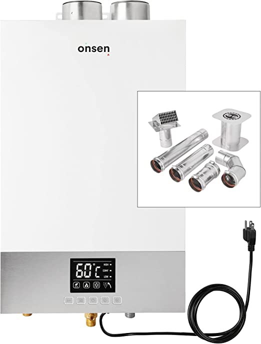 Onsen - 14L Direct Vent Tankless Propane Water Heater + 3