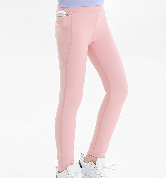 There are pockets on both sides for convenient storage of personal items. In this way, kids will not be disturbed by their personal belongings while playing,  Active Leggings Kids Dance Running Yoga Pants Stretchy High Waist
