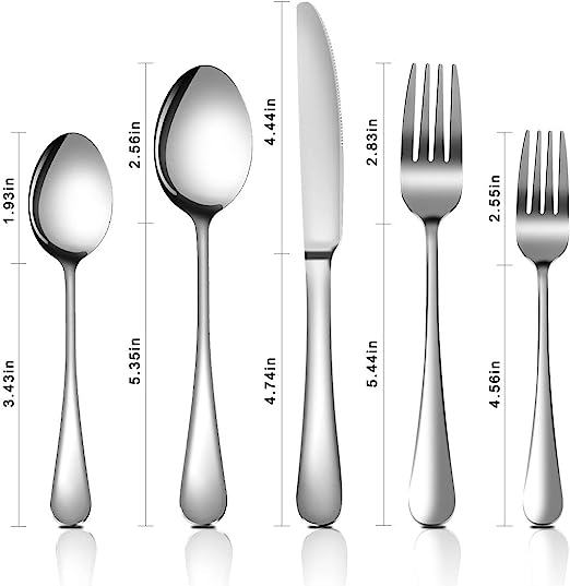 4, Include Knife/Fork/Spoon, Mirror Polished