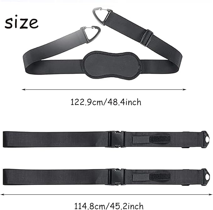 Adjustable Heavy Duty Carrying Bracket, Accessory Padded Shoulder Straps, The surfboard straps feature a simple buckle design that easily fastens and unfastens at the attachment point