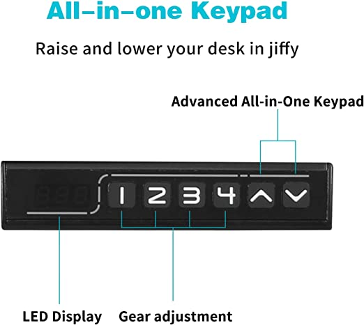 Electric  Adjustable Computer Desk Office Desk, Motor Stand Up Desk with 4 Memory Preset Controller