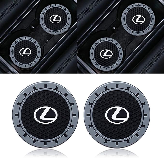 Car Cup Holder Coasters for Lexus all models, This car cup coaster for cup holder with your car logo is made of high quality silicone. It's eco-friendly and soft and beautiful. The materials stand for sturdiness and durability.