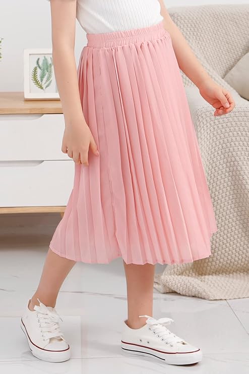 Cute and elegant casual summer style, classy flowy pleated hem design,