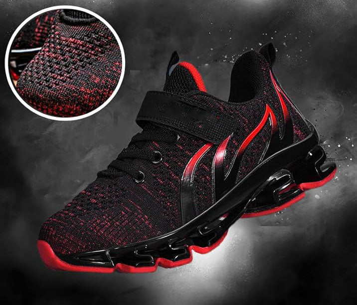 non-marking rubber outsole for non-slip grip and durability to protect kids' feet.Sneakers Athletic Lightweight Sports Running Walking Shoes