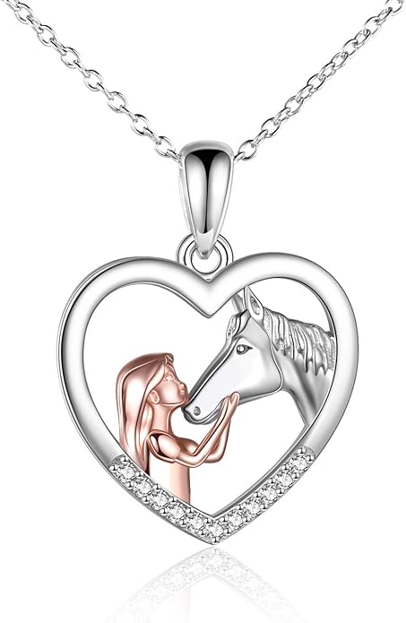 Necklace Sterling Silver Girls with Horse Gift for Women, designed specifically for those who love the horse,