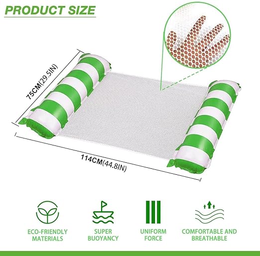 the pool float can be folded, which is convenient to put in the bag and carry to the beach,Float Hammock Saddle, Lounge Chair, Hammock and Drifter for Adults