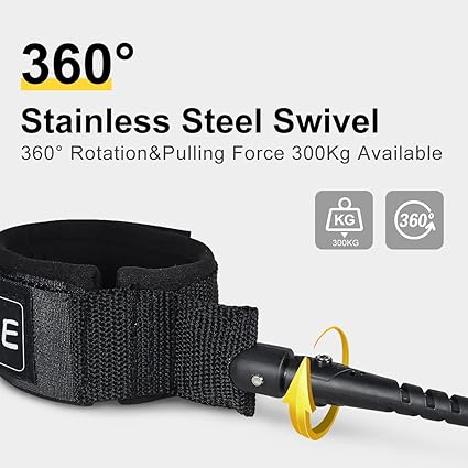 11 feet when required ), specifically designed for flat water SUPs.Surfboard Leash Stay on Board Ankle Strap with Waterproof Wallet