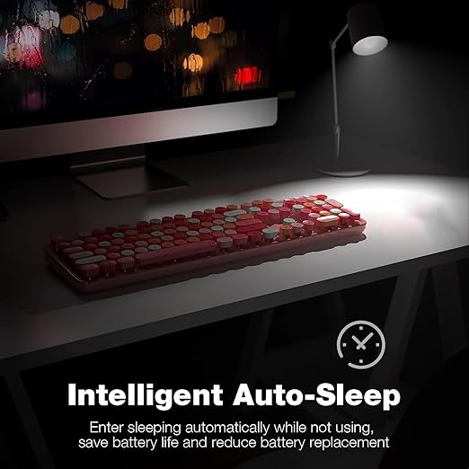 The keyboard comes with 12 convenient shortcut keys. USB Wireless Connection Retro Keyboard with Numeric Keypad and Optical Mice Set Colorful Keyboard and Mice for PC/Laptop/Mac/Windows XP/7/8/10/11