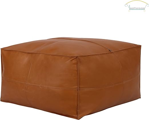 The invisible zipper design does not rub the floor when moving, zipper is durable and easy for open and close.Ottoman Foot Rest Microfiber Leather Upholstered Foot Stool for Living Room