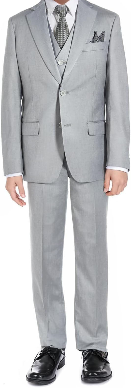 Our three piece suits for boys are perfect for every occasion, whether it's your son taking the ring at a wedding,World Boys' Formal Slim Fit Suit Set, Adjustable Waist