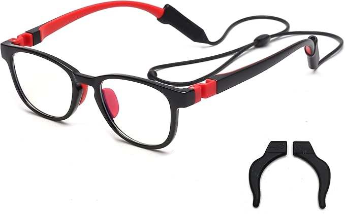 Super lihgt TR90 - JM children blue light filter glasses was made of environmental friendly advanced TR90 material, super light and flexible, no pressure when wearing them.
