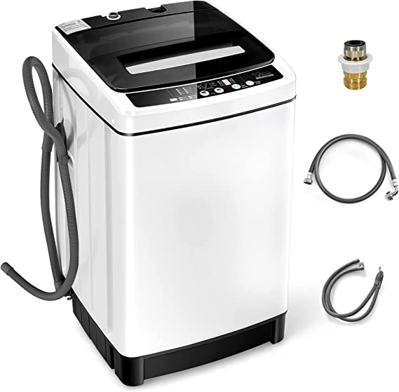Automatic Washing Machine, 2 in 1 Portable Laundry Washer 1.5Cu.Ft 11lbs Capacity