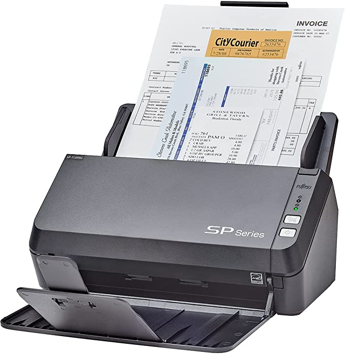 Fujitsu SP-1130Ne Easy-to-Use Colour Duplex Document Scanner with Automatic Document Feeder (ADF) and Twain Driver