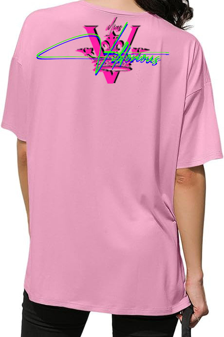 V - Womens Loose Fit Tshirts Short Sleeve Summer Tops Casual Tee Tunic T Shirts Tops - lOVE ME