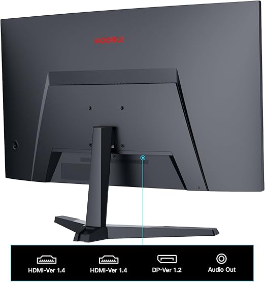 screen design of this monitor provides a more immersive and comfortable viewing experience, reducing eye strain and fatigue, Gaming Monitor 165Hz VA 1ms 1800R LED Monitors with Ultra-Thin, HDMI X2 /DP, VESA Compatible, Tilt Adjustable