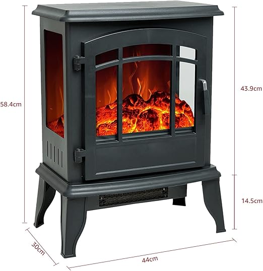small free-standing unit easily moves between bedroom, living or lounge room providing supplemental heat for any small space up to 400ft²,58cm Portable Freestanding Space Heater with Remote