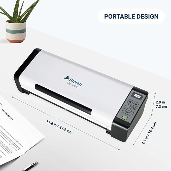Raven Compact Document Scanner - Fast Duplex Scanning, Ideal for Home or Office, Scan to Mac or Windows PC, Includes Raven Desktop Software (USB + WiFi)
