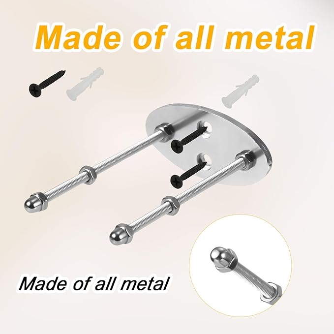 Deck Wall Mounts, Electroplated Iron Skateboard Hanger Skate Deck Display Wall Mount Rack with Two Screw Holes for Skate