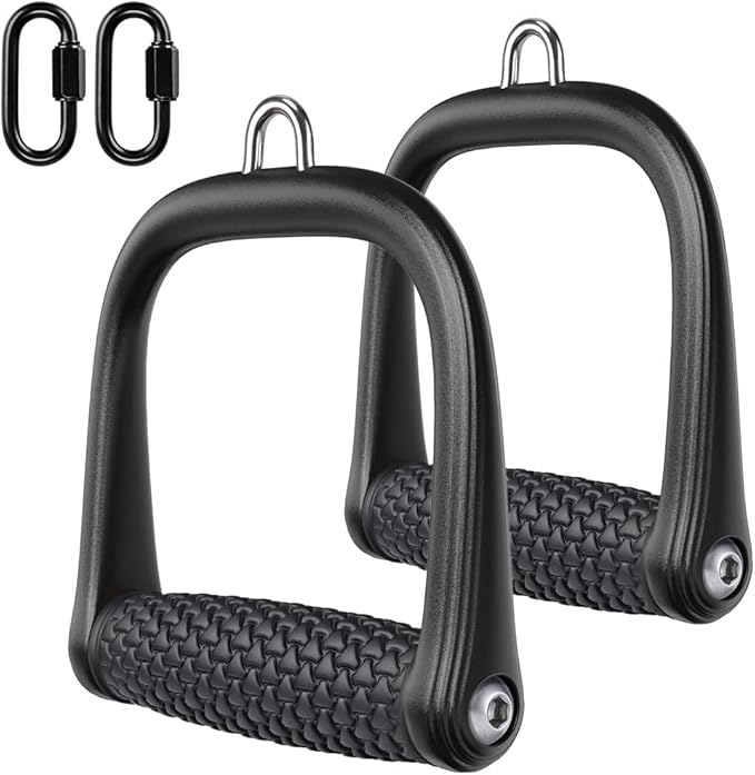 D Handle Cable Attachment, Cable Machine Handles, Cable machine handle grip is made of thermoplastic elastomer material, Additional angles can be provided for a more well-rounded workout.