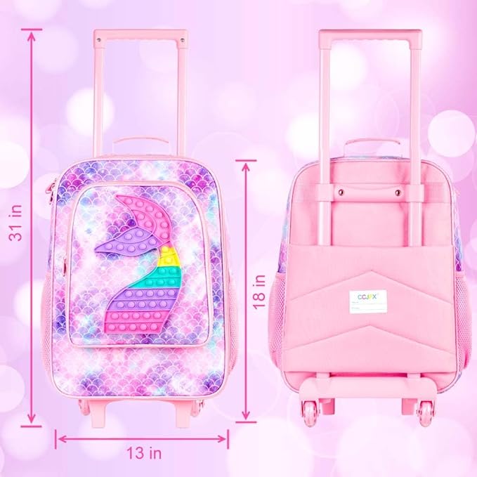can fold the bottom of unicorn luggage for storage. Take less space.
