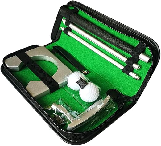All items are contained in one compact travelling case, for an easy carry and storage.Backyard Golf Putter Set - Golf Putter Putting Trainer, Golf Training Putter for Indoor Outdoor