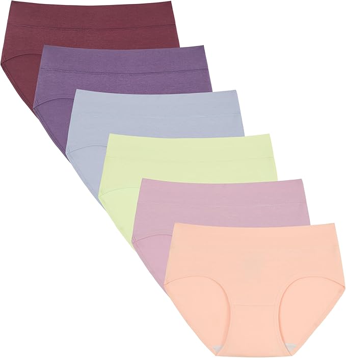 breathable, and friendly for teen girls' skin . These girls panties with a pure cotton crotch will help protect the health of girl's private parts, Girls Cotton Underwear Comfy Mid Rise Panties Breathable Briefs for Teens 6 Pack